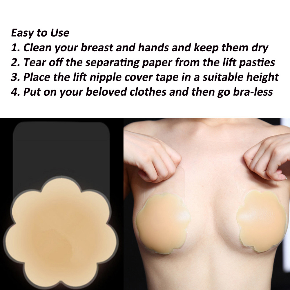 Nipple Covers Silicone Breast Tape Lift for Women, Girls, Strapless Sticky  Push up Reusable Adhesive_IssTry